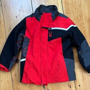 Spyder Kids Red and Gray ski winter Jacket excellent condition